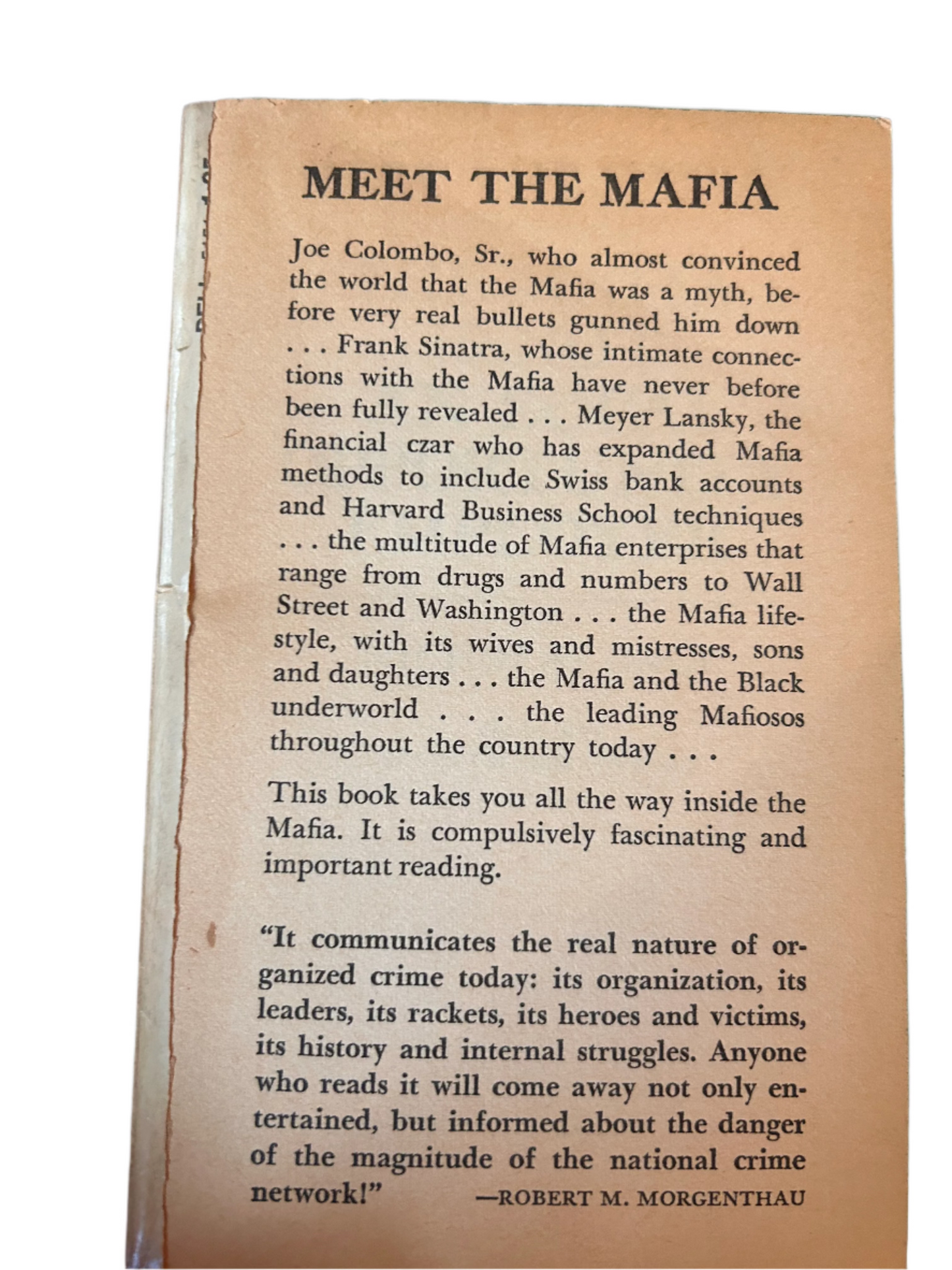 The Mafia is not an Equal Opportunity Employer by Nicholas Cage (very rare copy)