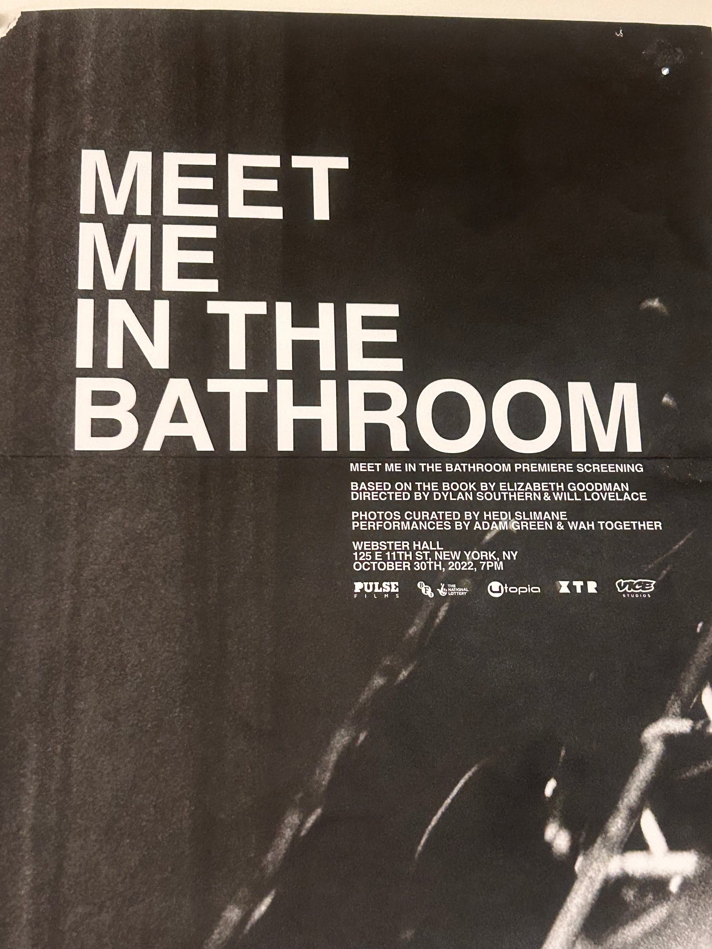 HEDI SLIMANE Meet Me in The Bathroom super ltd. theatrical poster