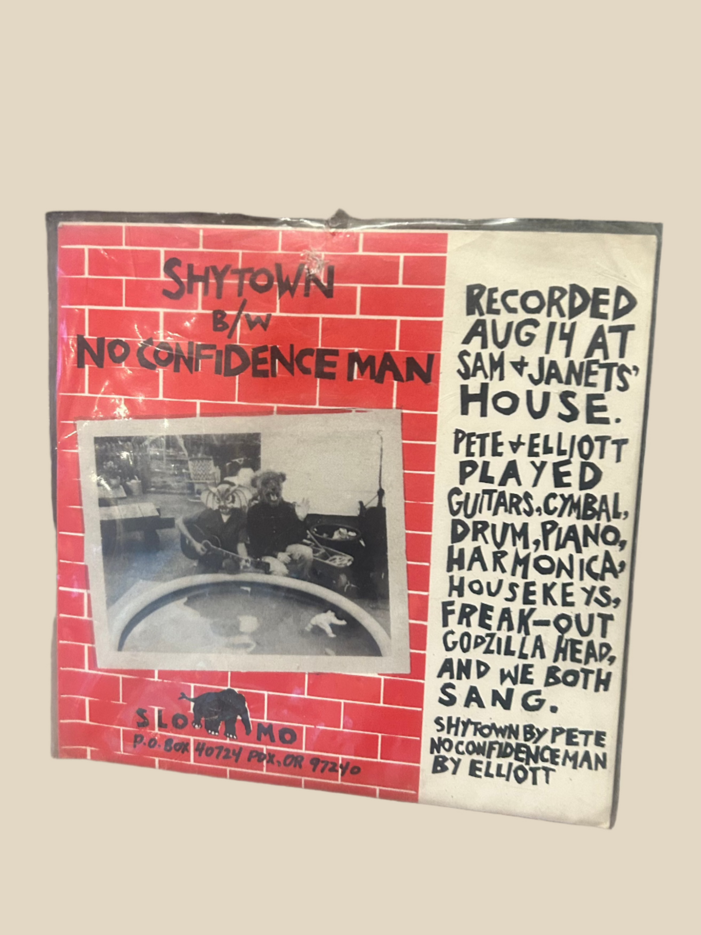 Elliott Smith and Pete Krebs - No Confidence Man super rare 7"