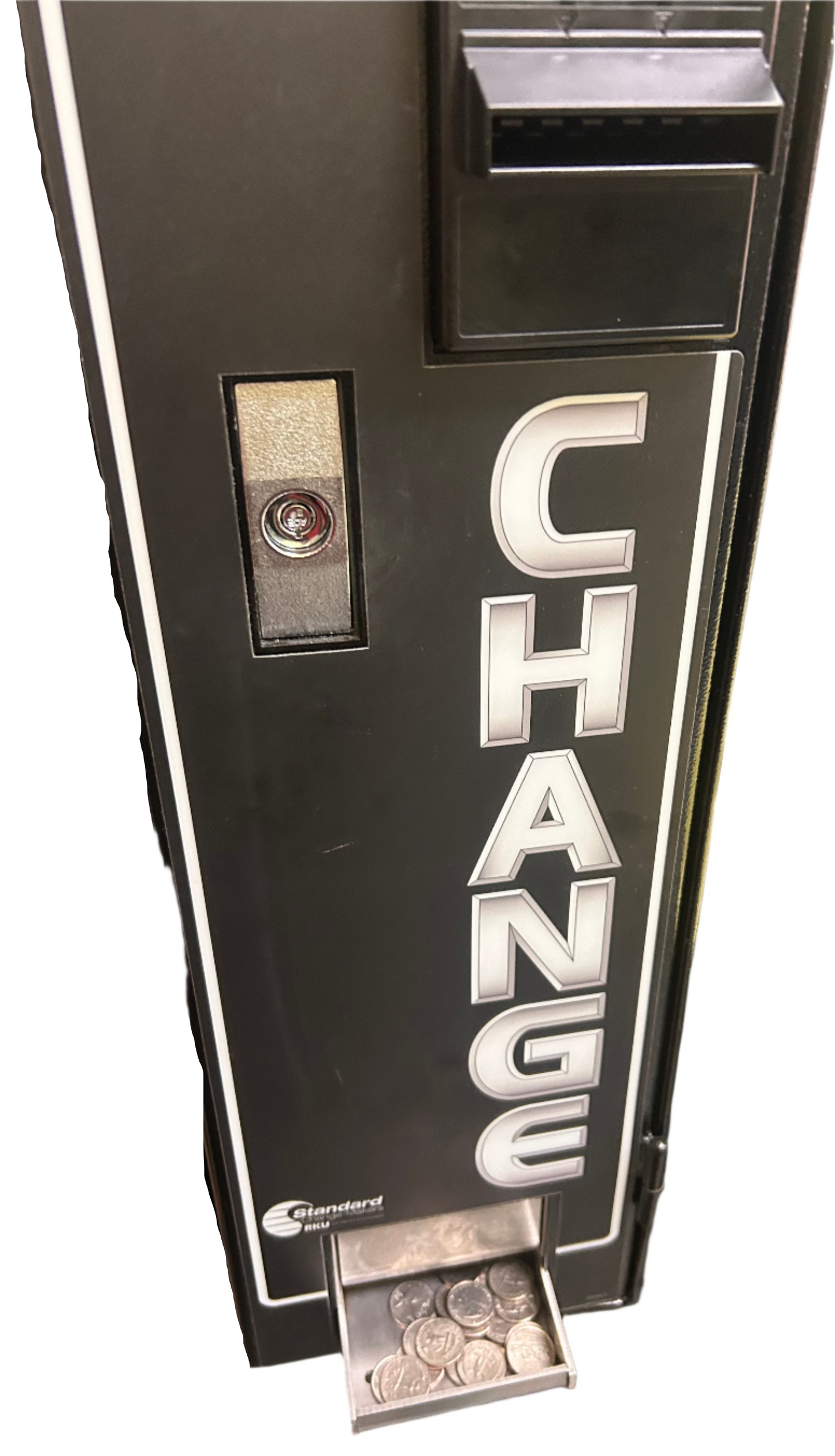 Laundromat CHANGE machines that turns dollars into quarters and actually works.
