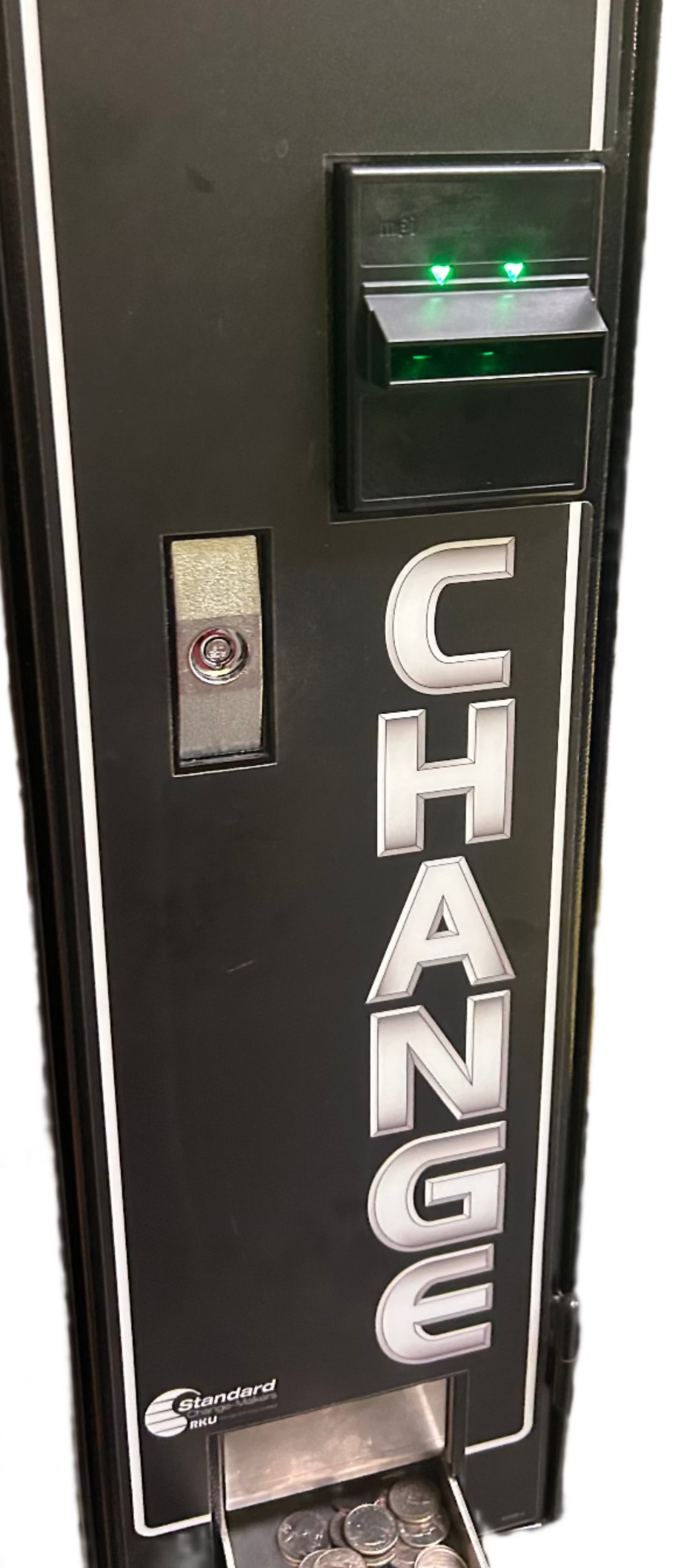 Laundromat CHANGE machines that turns dollars into quarters and actually works.