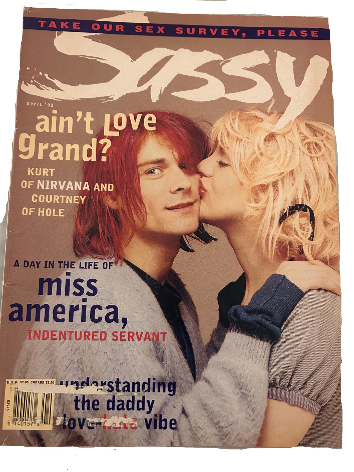 Sassy Magazine Kurt and Courtney cover first pressing April 1992